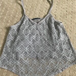 Gray Lace Women’s Top